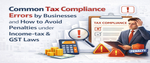 Common Tax Compliance Errors by Businesses and How to Avoid Penalties under Income-tax and GST Laws
