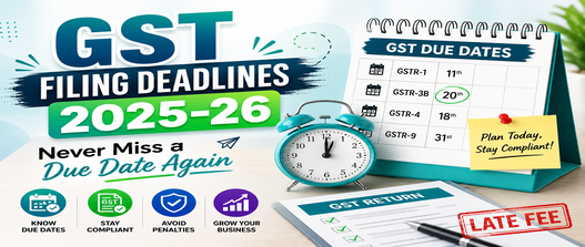 GST Filing Deadlines FY 2026-27: Never Miss a Due Date Again